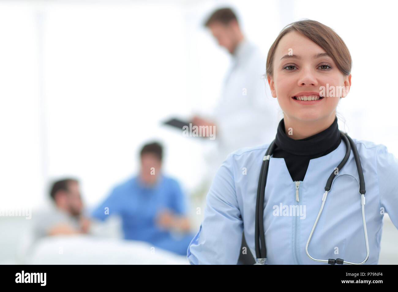 Closeup confident female doctor hi-res stock photography and images - Alamy