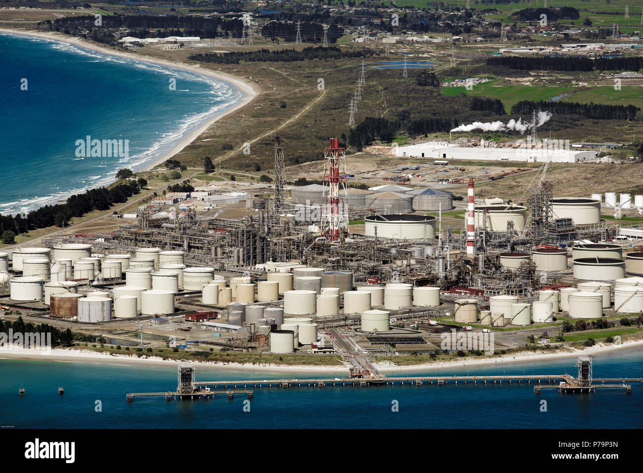 Marsden Point Oil Refinery, Whangarei, New Zealand Stock Photo Alamy