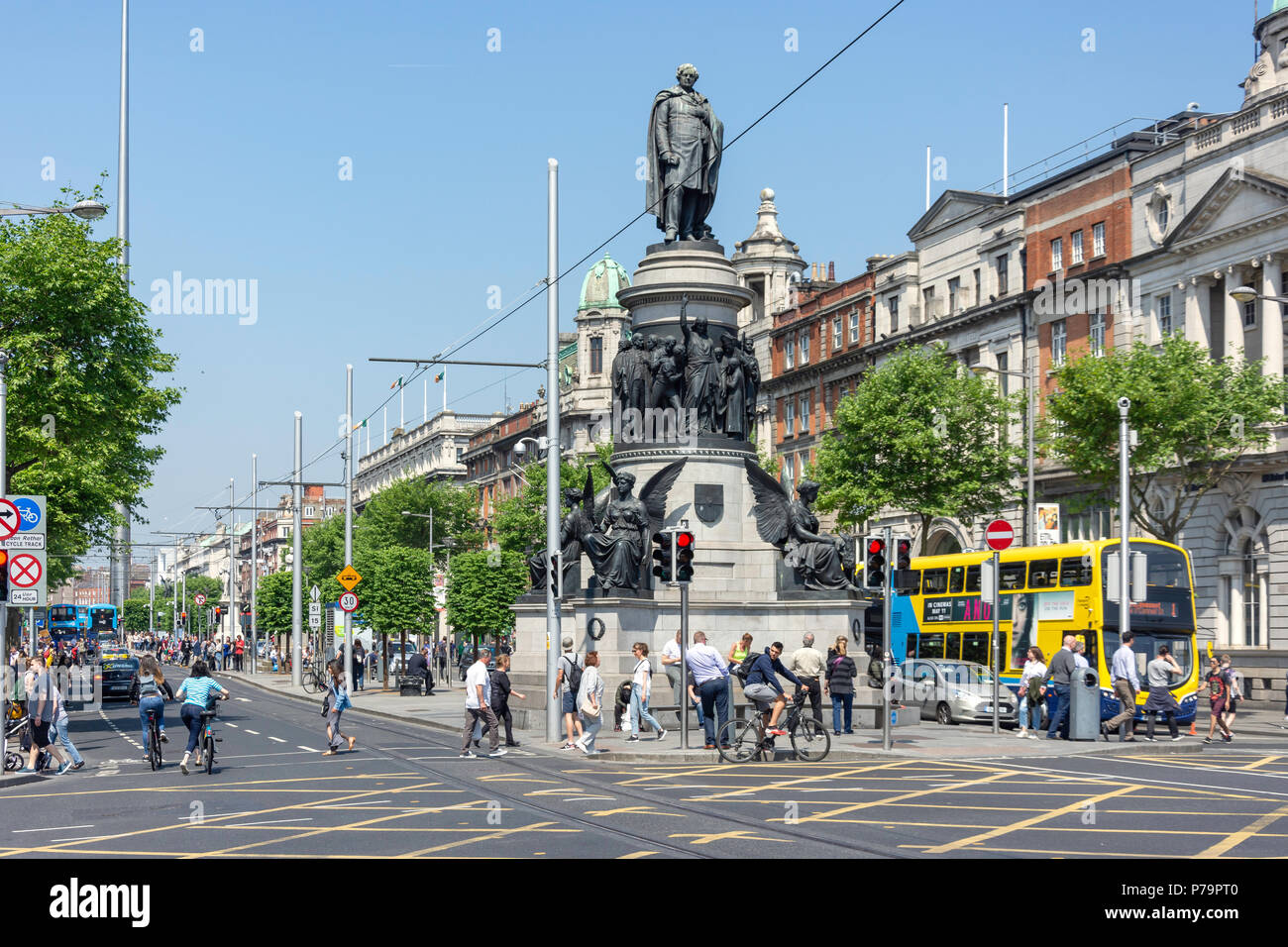 O'Connell Street Lower, Dublin, Republic of Ireland Stock Photo