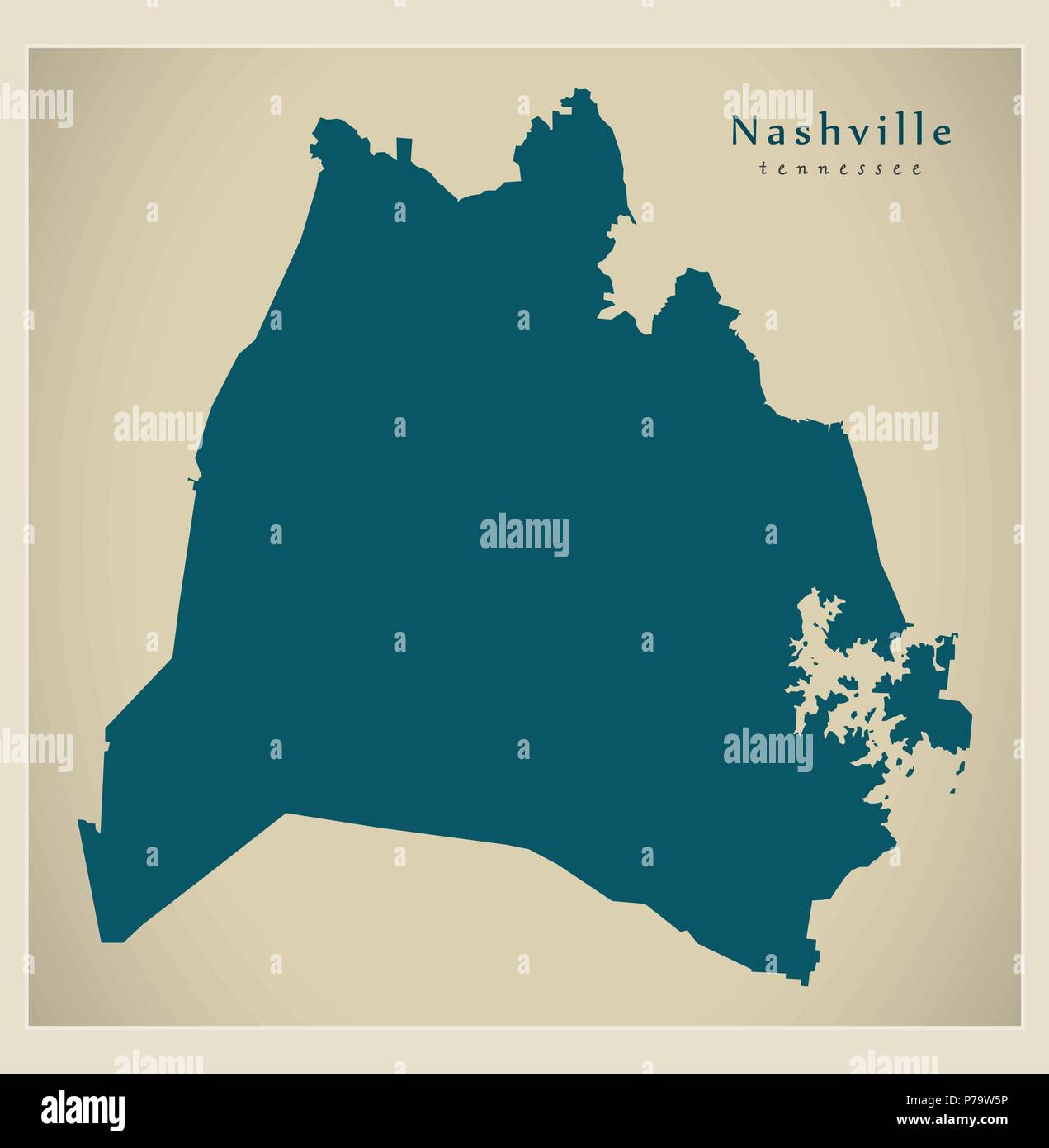 Modern Map - Nashville Tennessee city of the USA Stock Vector Image \u0026 Art -  Alamy, image size:1271x1390