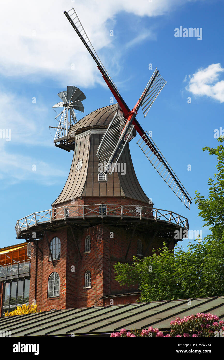 Wehbers Mühle, Windmill, Galerieholländer, Niedersächsische Mühlenstraße, Himmelpforten, Lower Saxony, Germany Stock Photo
