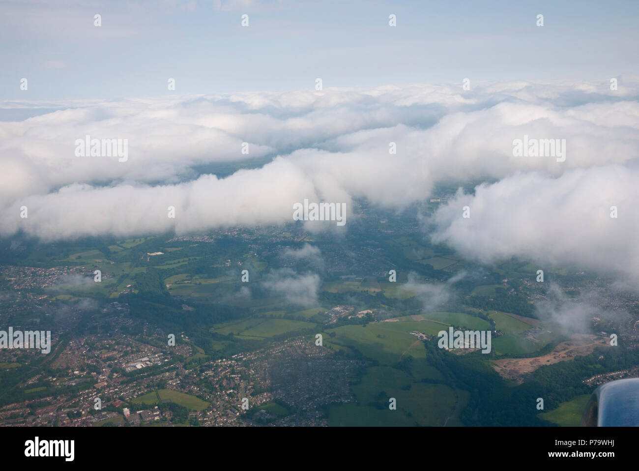 Cloud formation as viewed from an aircraft. Stock Photo