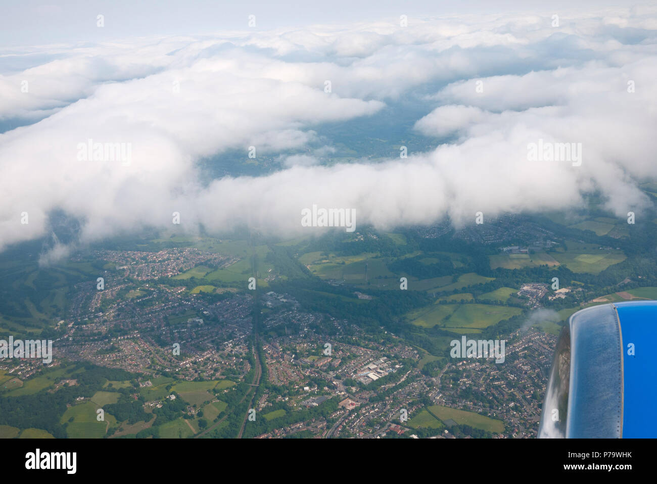 Cloud formation as viewed from an aircraft. Stock Photo