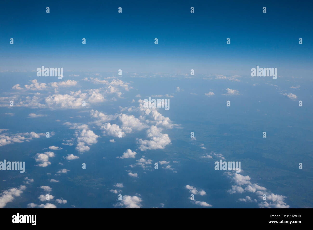 Cloud formation as viewed from an aircraft. Stock Photo