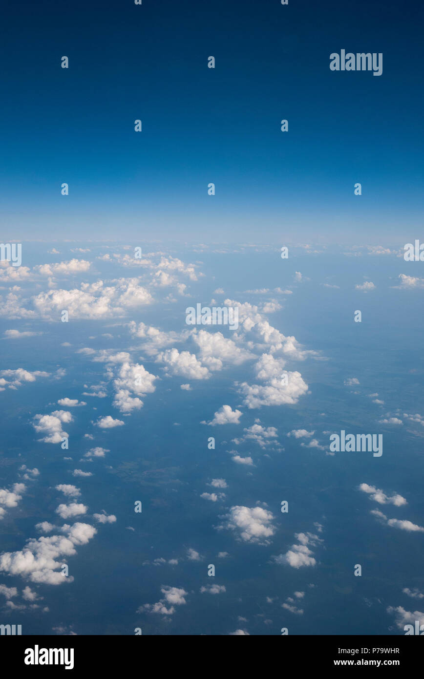 Cloud formation as viewed from an aircraft. Stock Photo