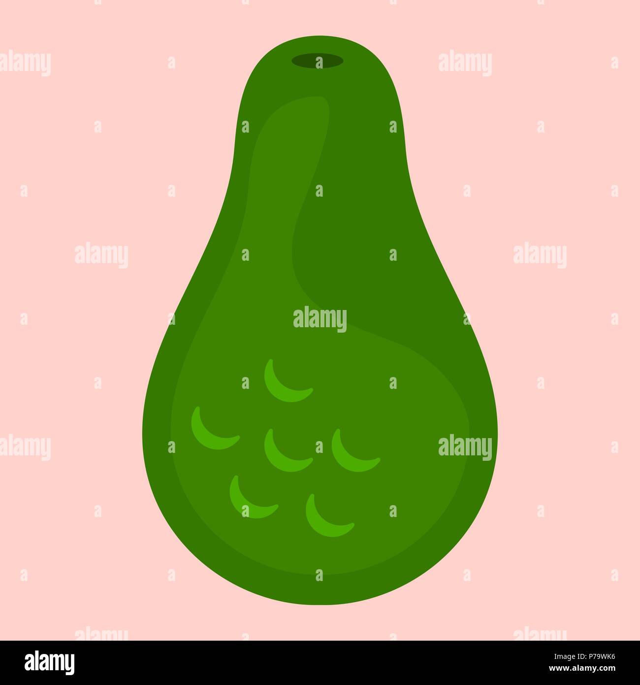 Avocado vector in a simple minimalism art style Stock Vector