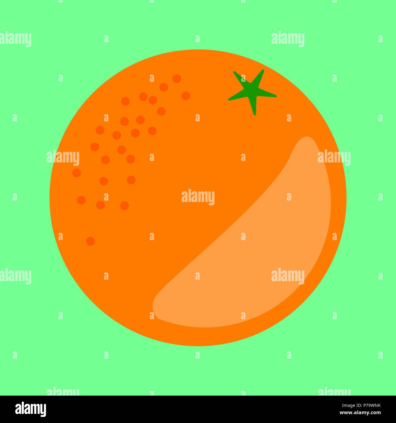 Simple Vector Orange Orange fruit vector in a simple minimalism art style Stock Vector Image ...