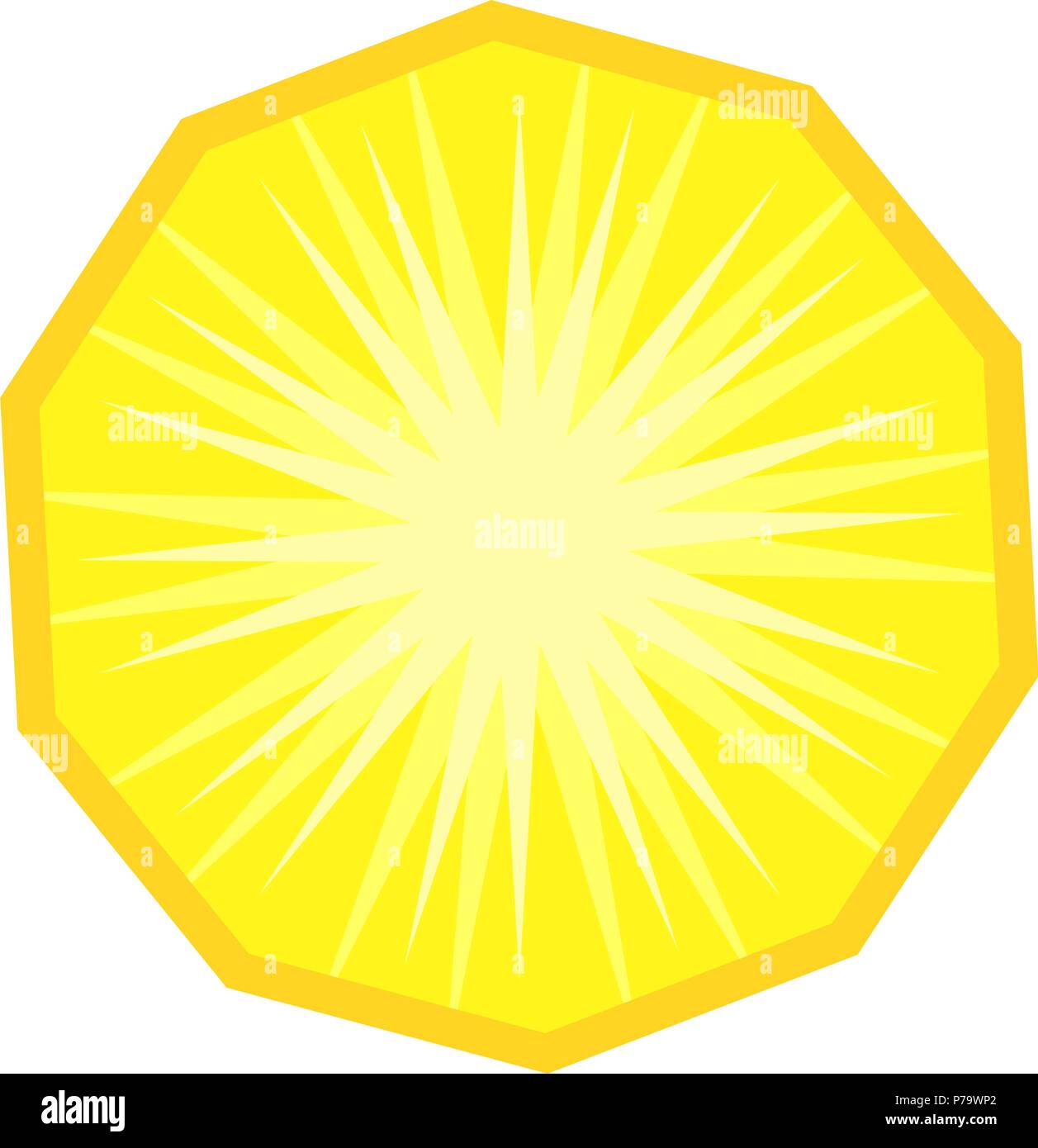 Pineapple fruit slice vector in flat design style isolated Stock Vector