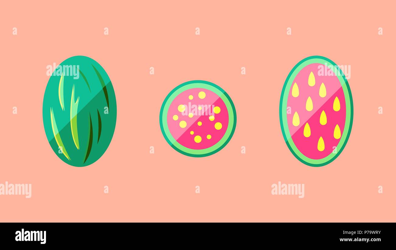 Whole watermelon citrullus lanatus Stock Vector Images - Alamy