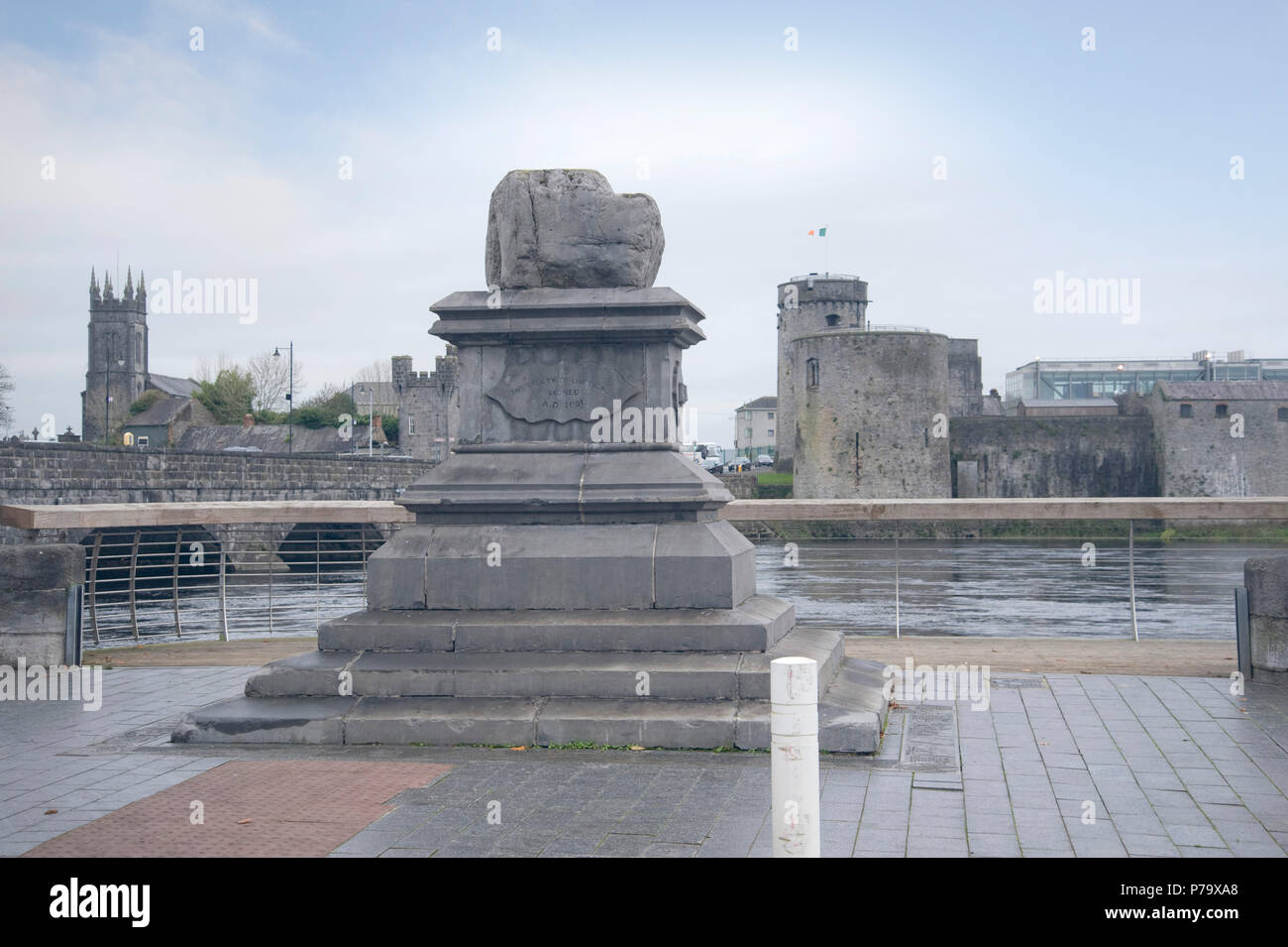 The Treaty Stone Limerick Stock Photo Alamy