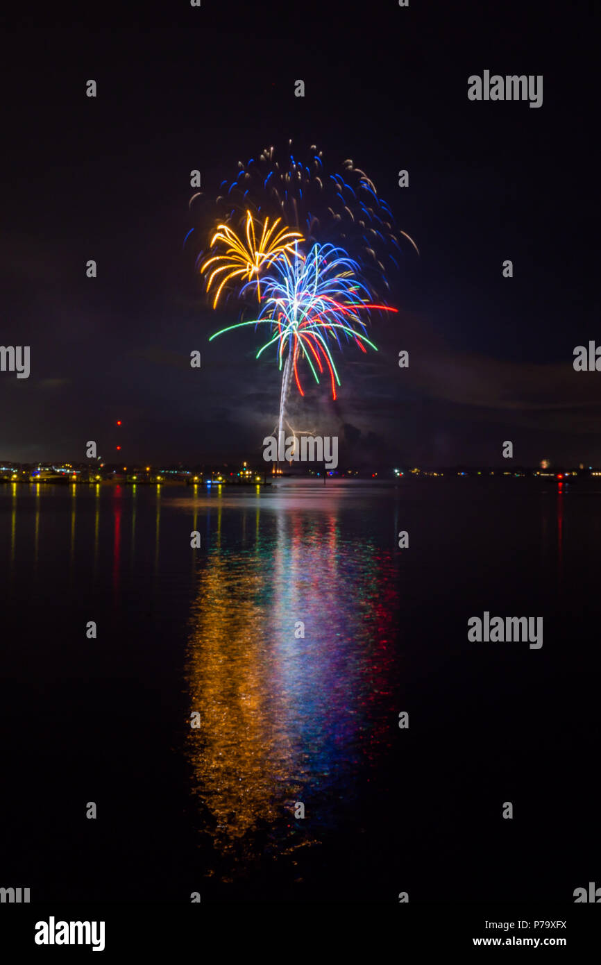 Fourth of July Independence Day Fireworks at Downtown Stuart Riverwalk
