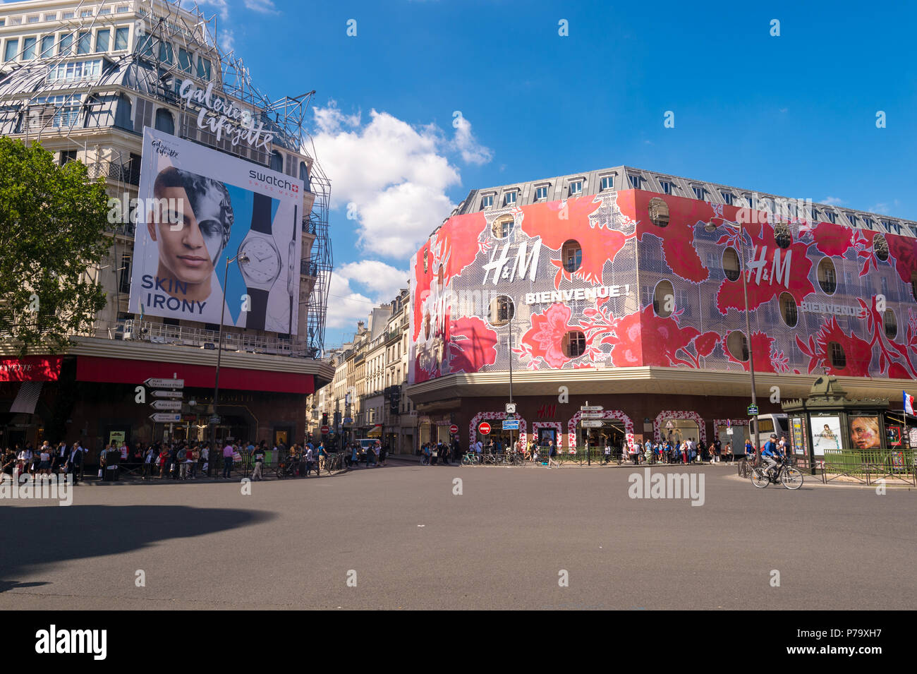 H&M store and Galeries Lafayette in Paris, France (25 June 2018 Stock Photo  - Alamy