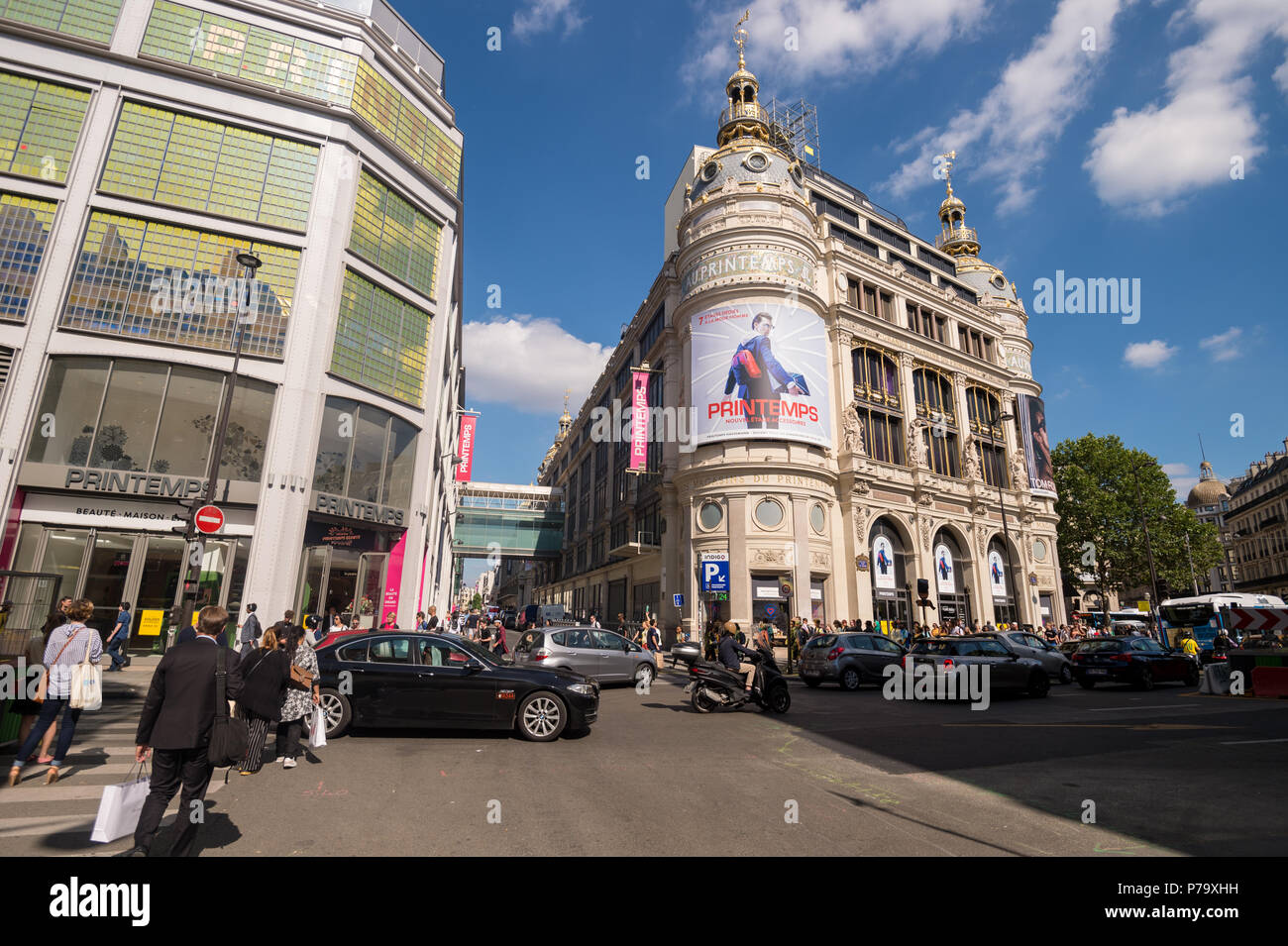 Printemps Haussmann mall in Paris, France (24 June 2018) Stock Photo