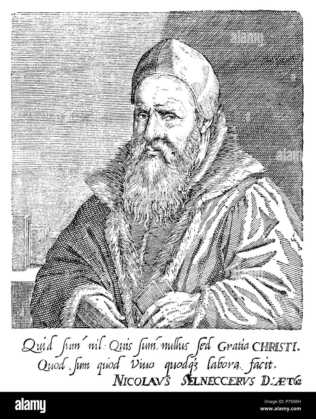 Selnecker, Nikolaus (1530-1592), German Protestant theologian, reformer, hymn writer and composer,   1881 Stock Photo