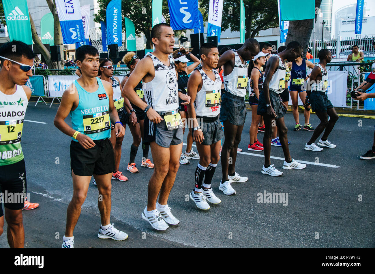 Lima, Peru - May 20th 2018: Marathon Lima 42k, sporting event that gathers  athletes from all over the world. Nelson Ito, Peruvian athlete, third place  in the marathon Stock Photo - Alamy