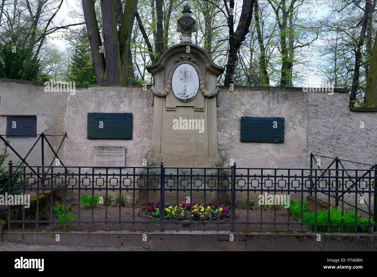 Grabstaette der Charlotte von Stein, Historischer Friedhof, Weimar, Thueringen, Deutschland, Europa Stock Photo