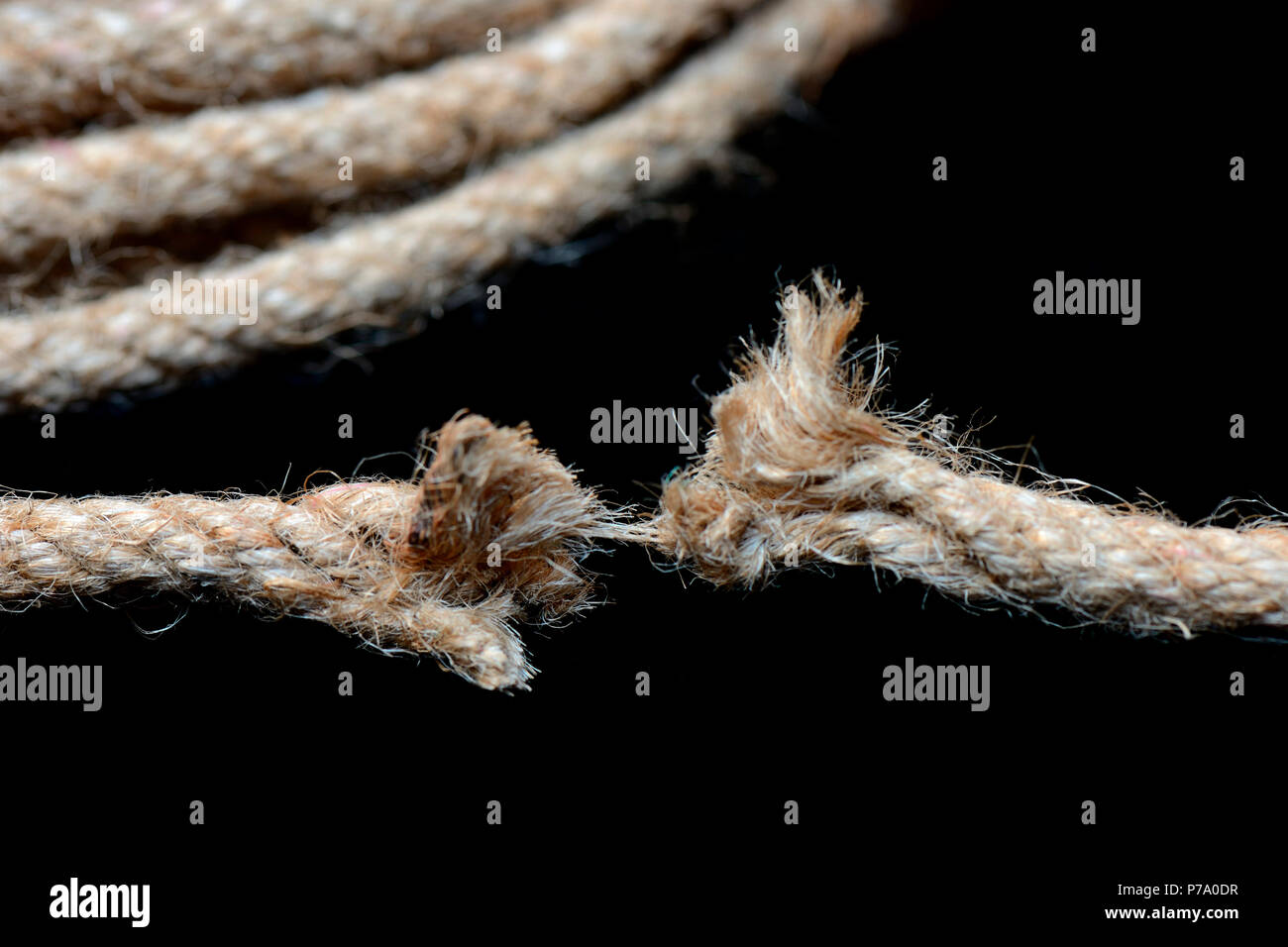 broken jute rope Stock Photo - Alamy