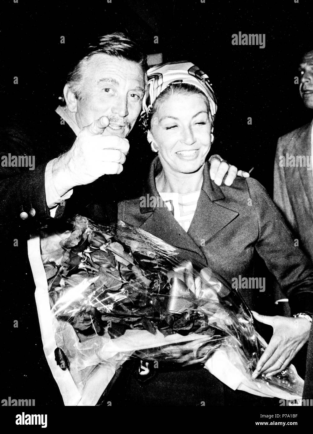 kirk douglas, anne buydens, rome 1967 Stock Photo Alamy