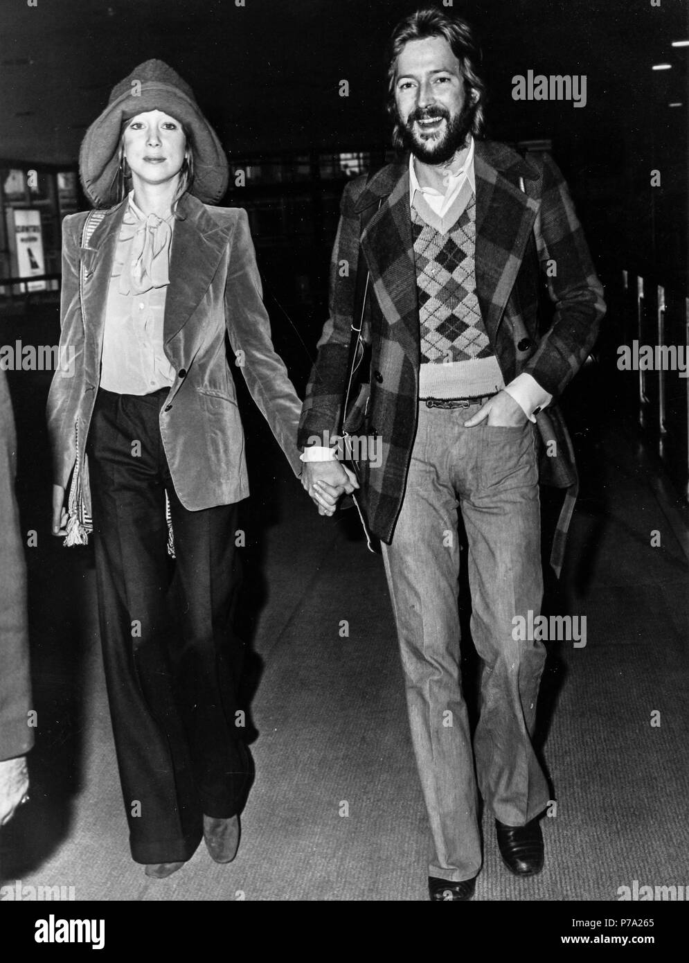 eric clapton, pattie boyd, london 1974 Stock Photo