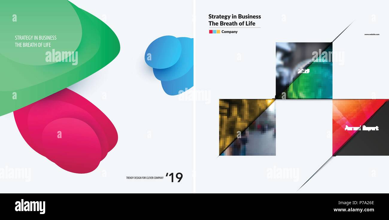 Set Of Modern Design Abstract Templates Creative Business