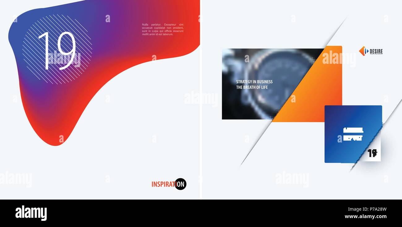 Set Of Modern Design Abstract Templates Creative Business