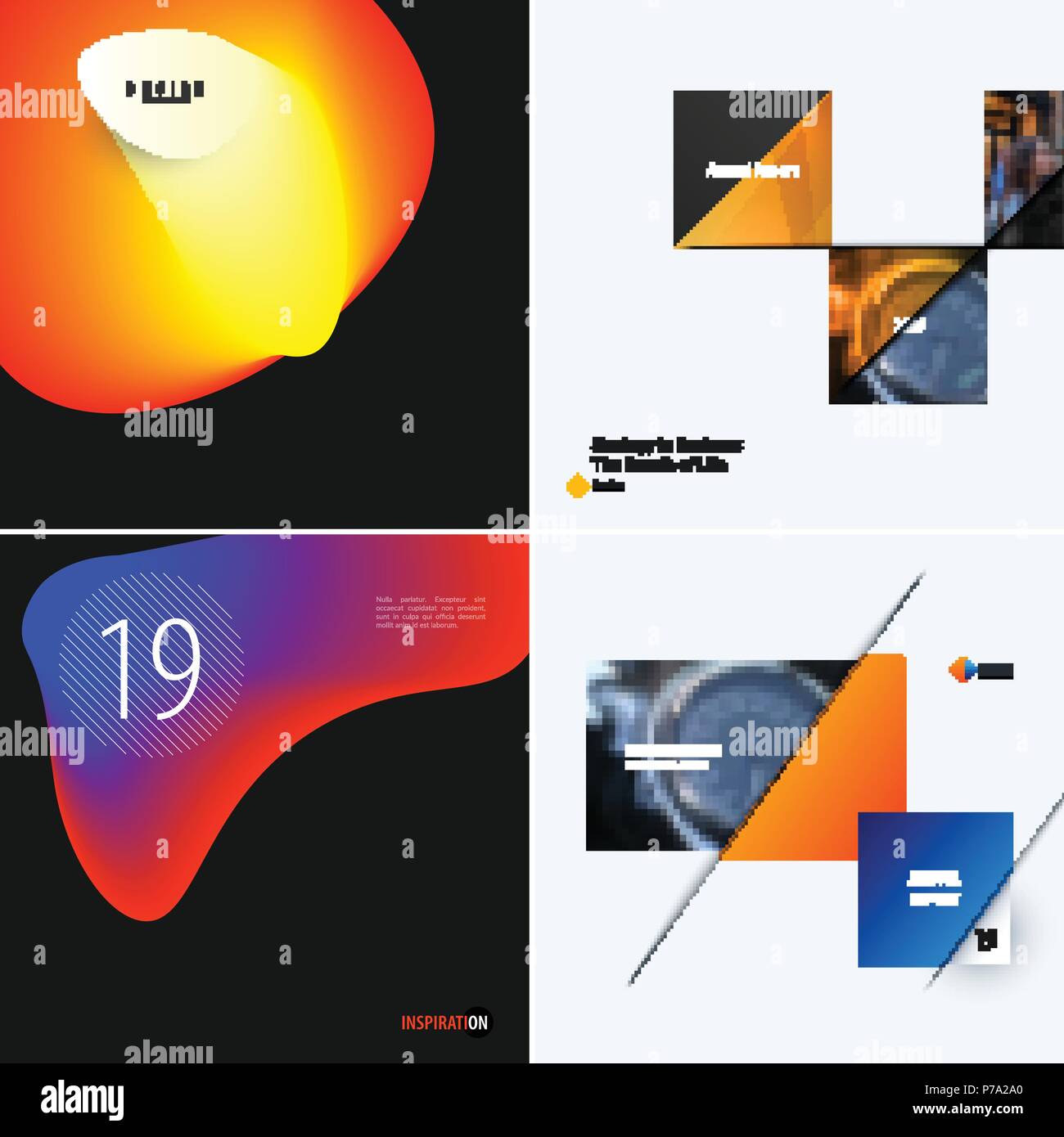 Set Of Modern Design Abstract Templates Creative Business
