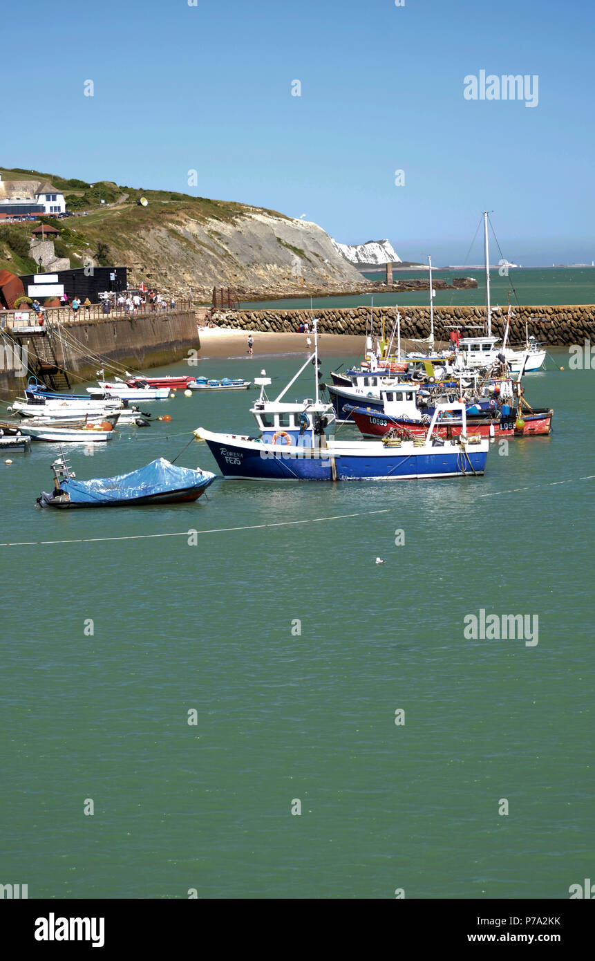 Folkestone harbour fishing boats hi-res stock photography and images ...