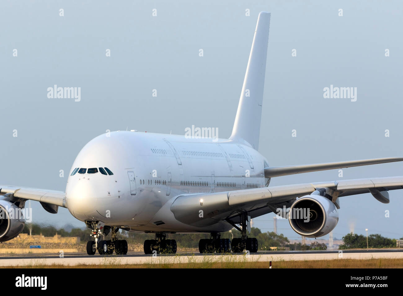 Hifly Malta Airbus A380 841 9h Mip Landing In Malta For Painting Into Hi Fly Colors At Aviation Cosmetics Malta Acm Ex 9v Skc With Singapore Airl Stock Photo Alamy