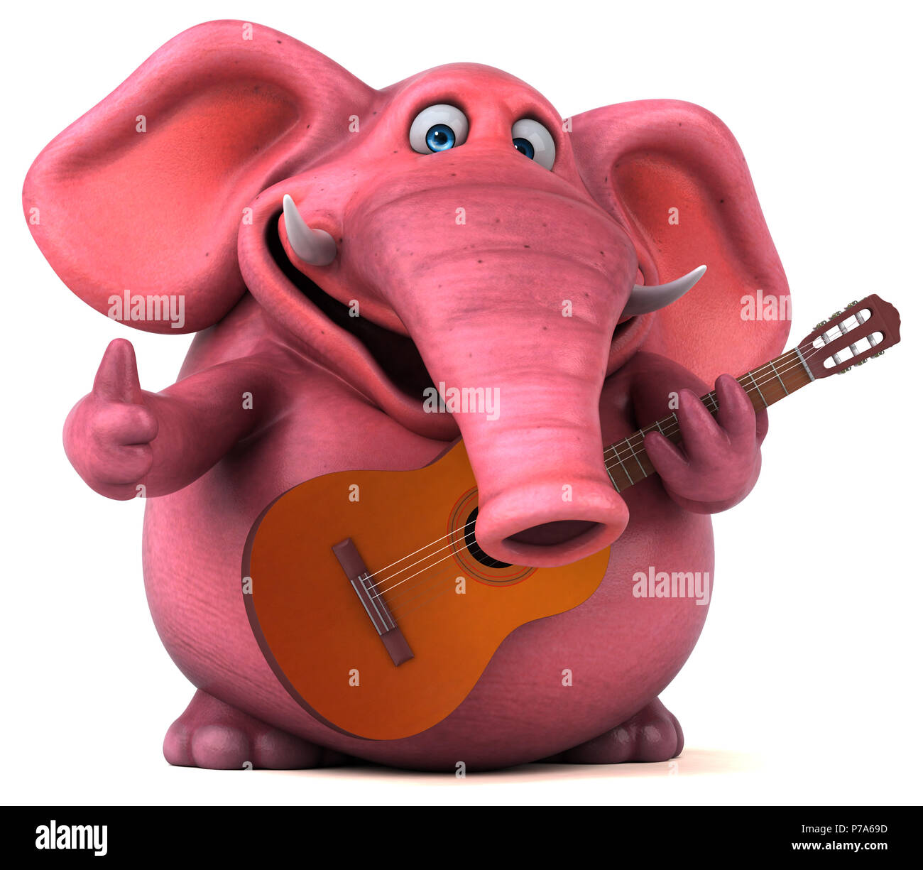 Pink elephant - 3D Illustration Stock Photo - Alamy