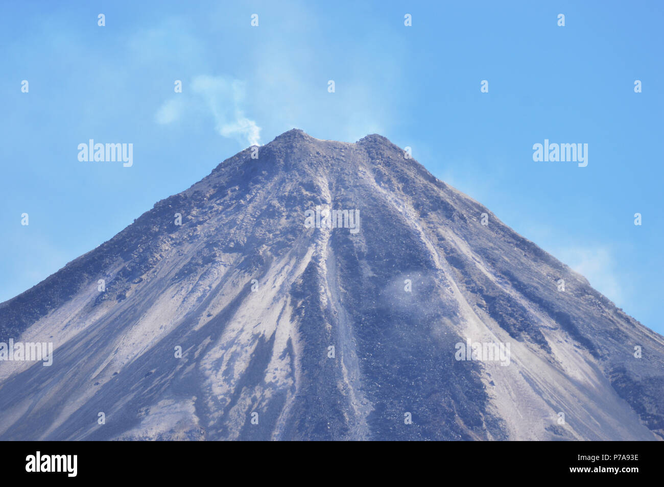 volcano of fire about to jump fumarole Stock Photo