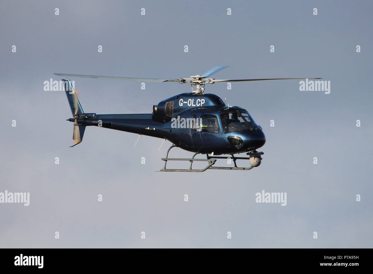 Hélicoptère Aérospatiale AS 355 Écureuil - Modèle Édition Limitée 1/43, Bleu, Pour Collection