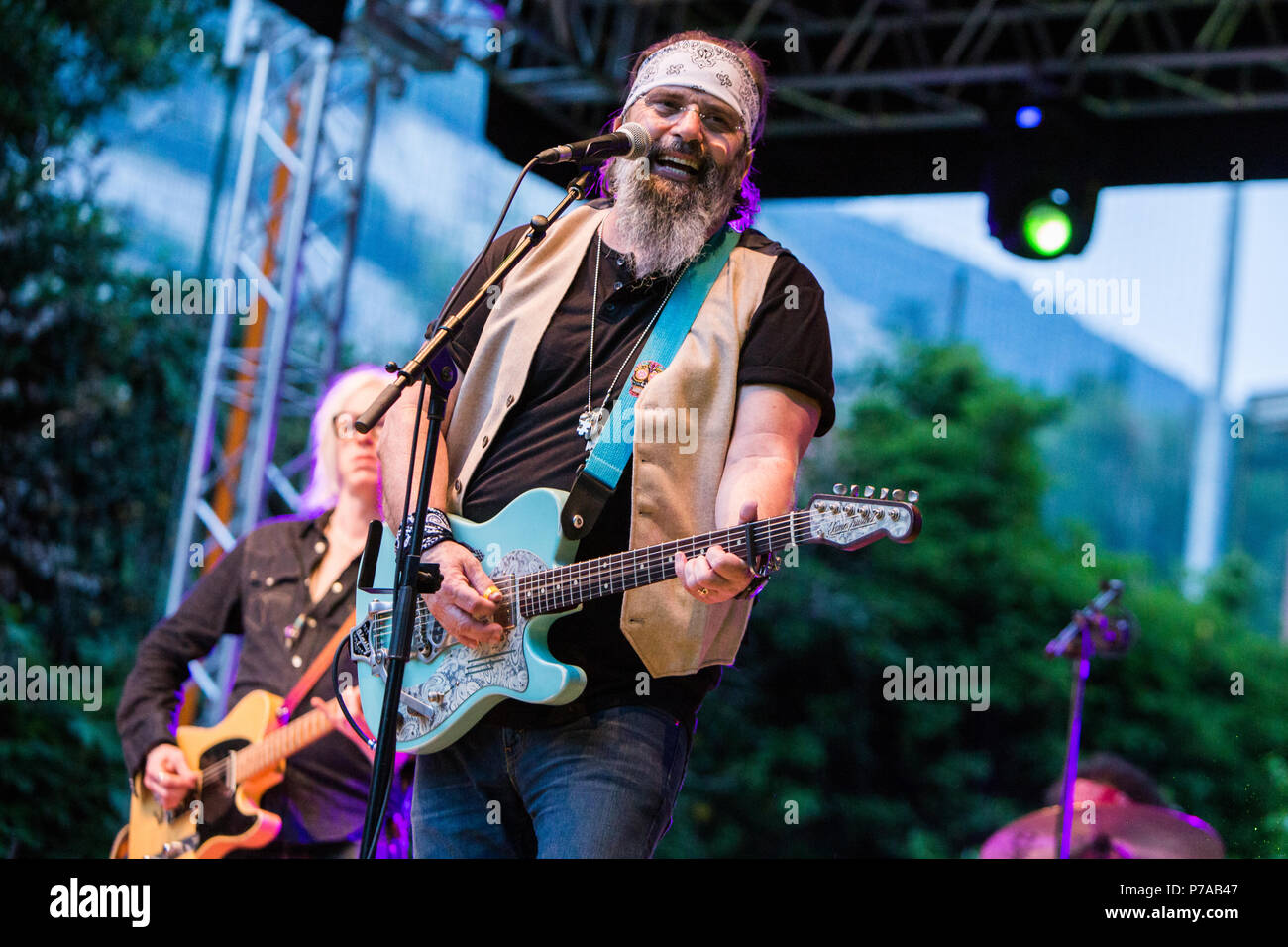 Pusiano, Italy. 04 July 2018. The American singer-songwriter STEVE ...