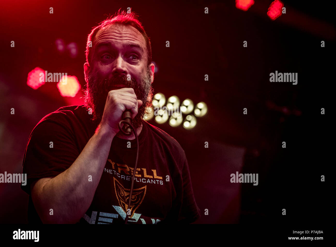 Denmark, Roskilde - July 4, 2018. The American rock band Clutch ...