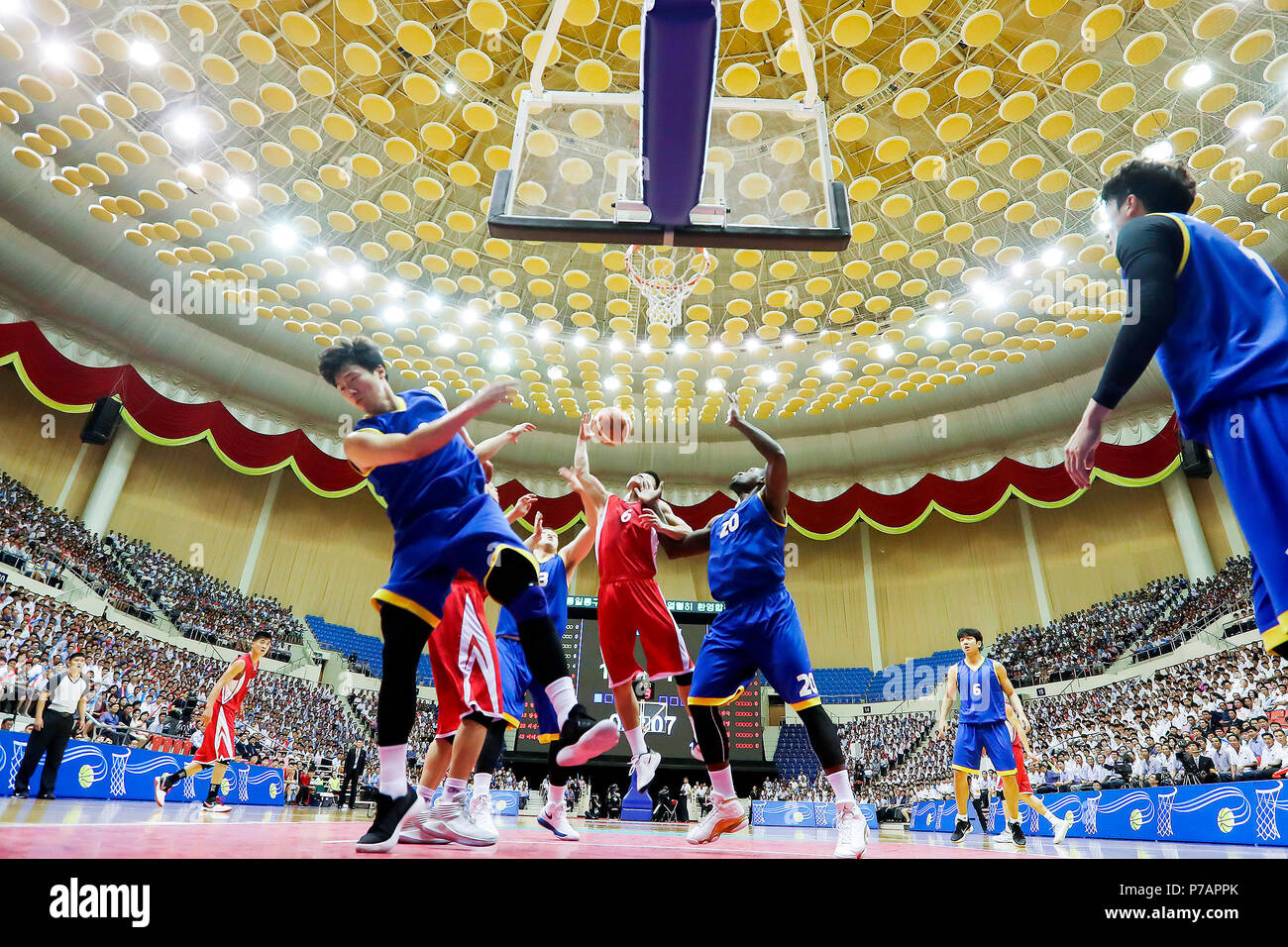 InterKorean friendly basketball match, July 5, 2018 North Korea's
