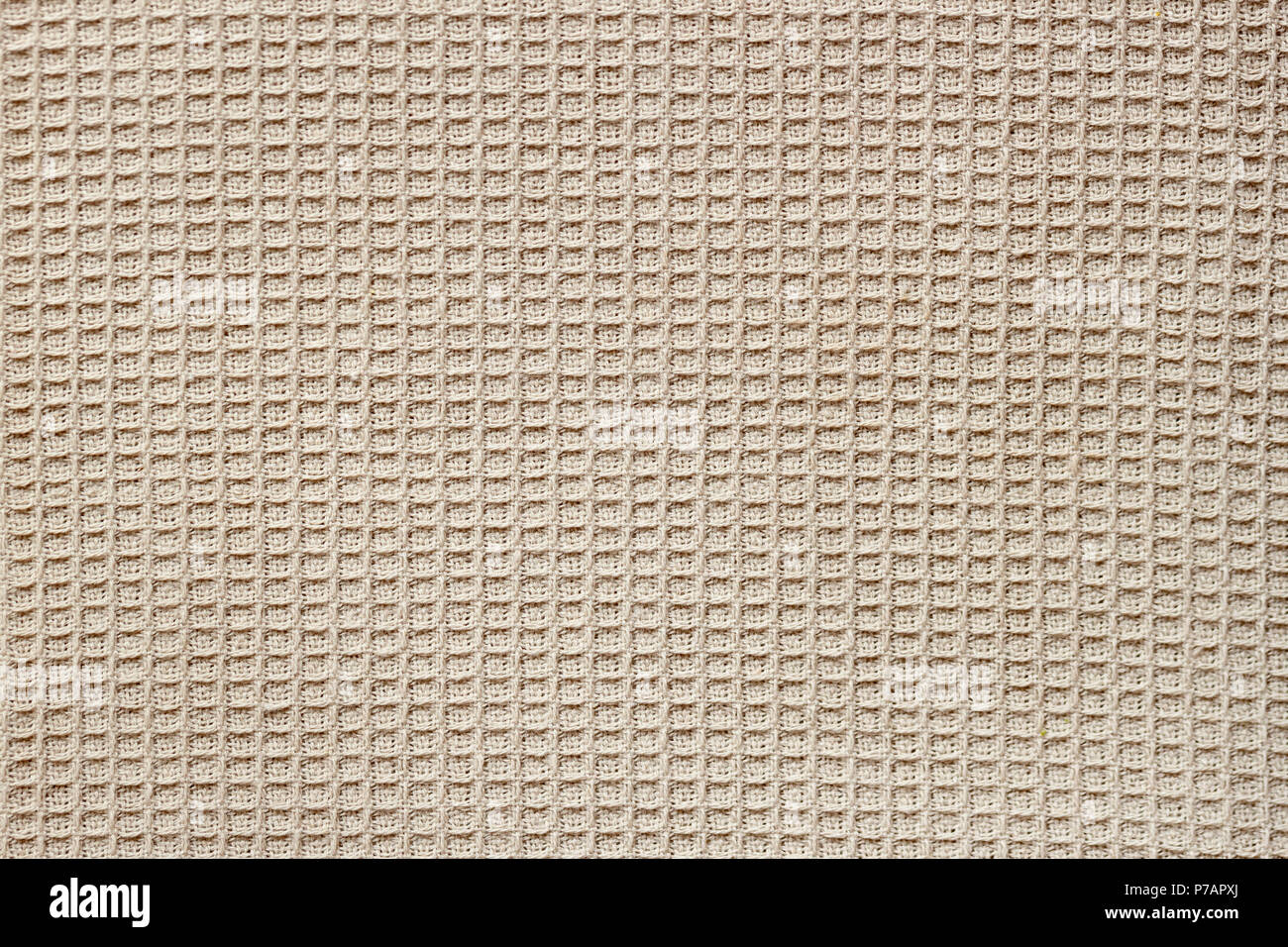 Waffle fabric with visible texture copy space for text, web print design  elements. Closeup of light natural cotton texture pattern for backdrop  Stock Photo - Alamy