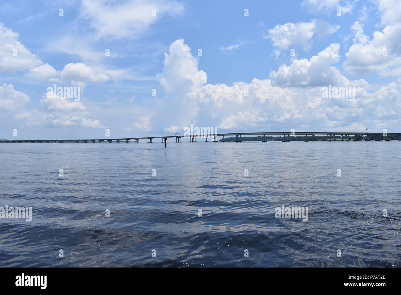 The Neuse River Bridge linking U. S. 17 Highway across the Neuse River ...