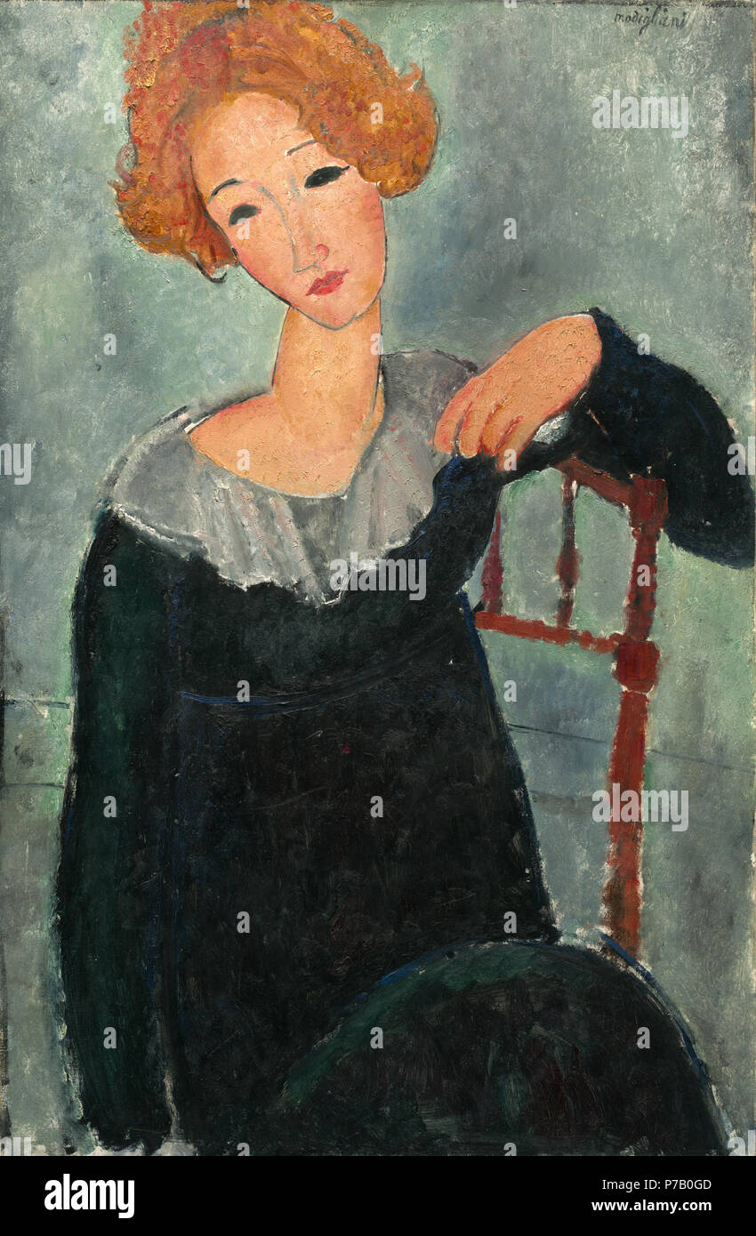 Amedeo Modigliani, Woman with Red Hair, Italian, 1884 - 1920, 1917