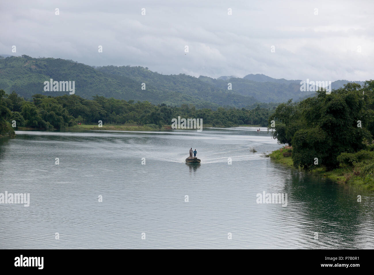 View of the Sari River, Sylhet, Bangladesh Stock Photo