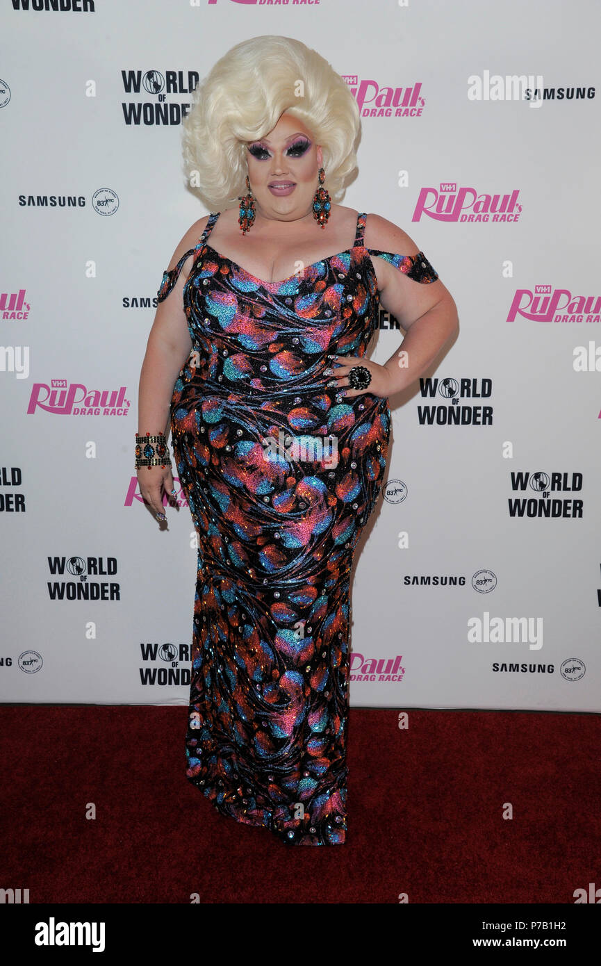 NEW YORK, NY - JUNE 28: Eureka O'Hara attends the 'RuPaul's Drag Race' Season 10 Finale at Samsung 837 on June 28, 2018 in New York City. Stock Photo