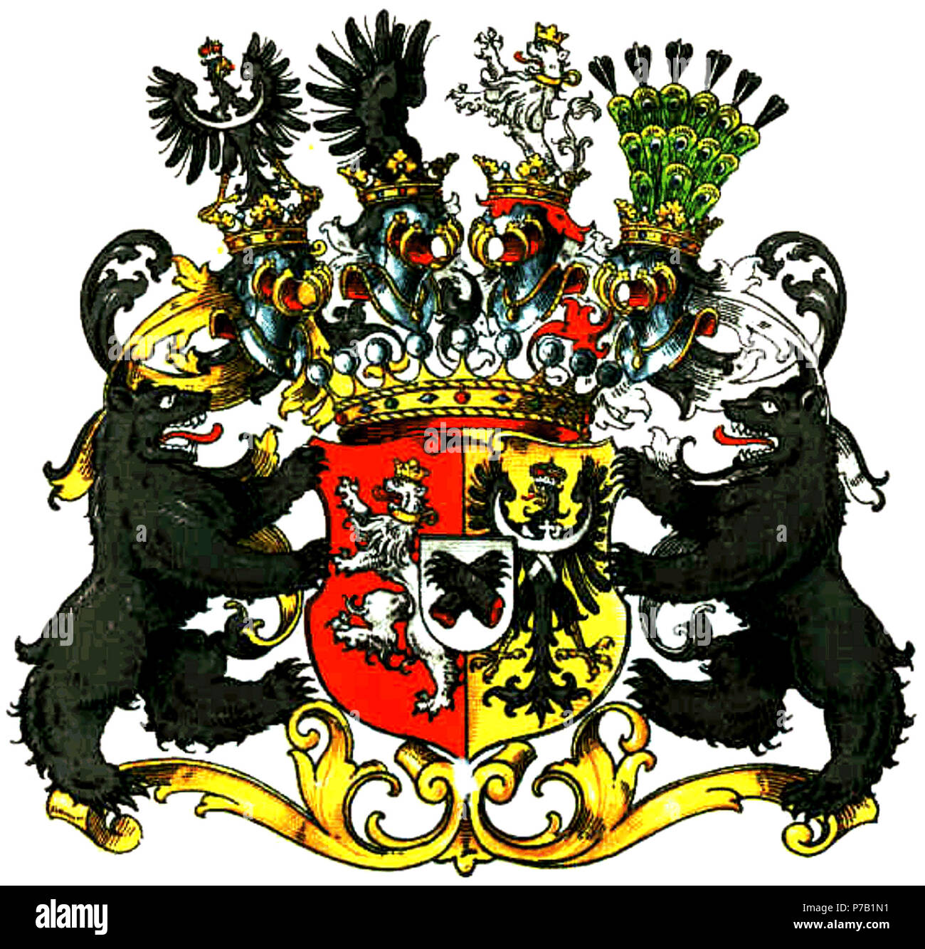62 Pfeil-Burghauß-Wappen Stock Photo