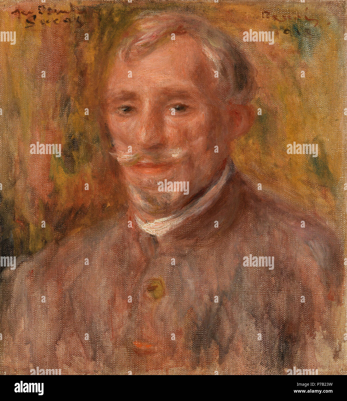 63 Pierre-Auguste Renoir - Portrait of Félix Hippolyte-Lucas - BF595 - Barnes Foundation Stock Photo