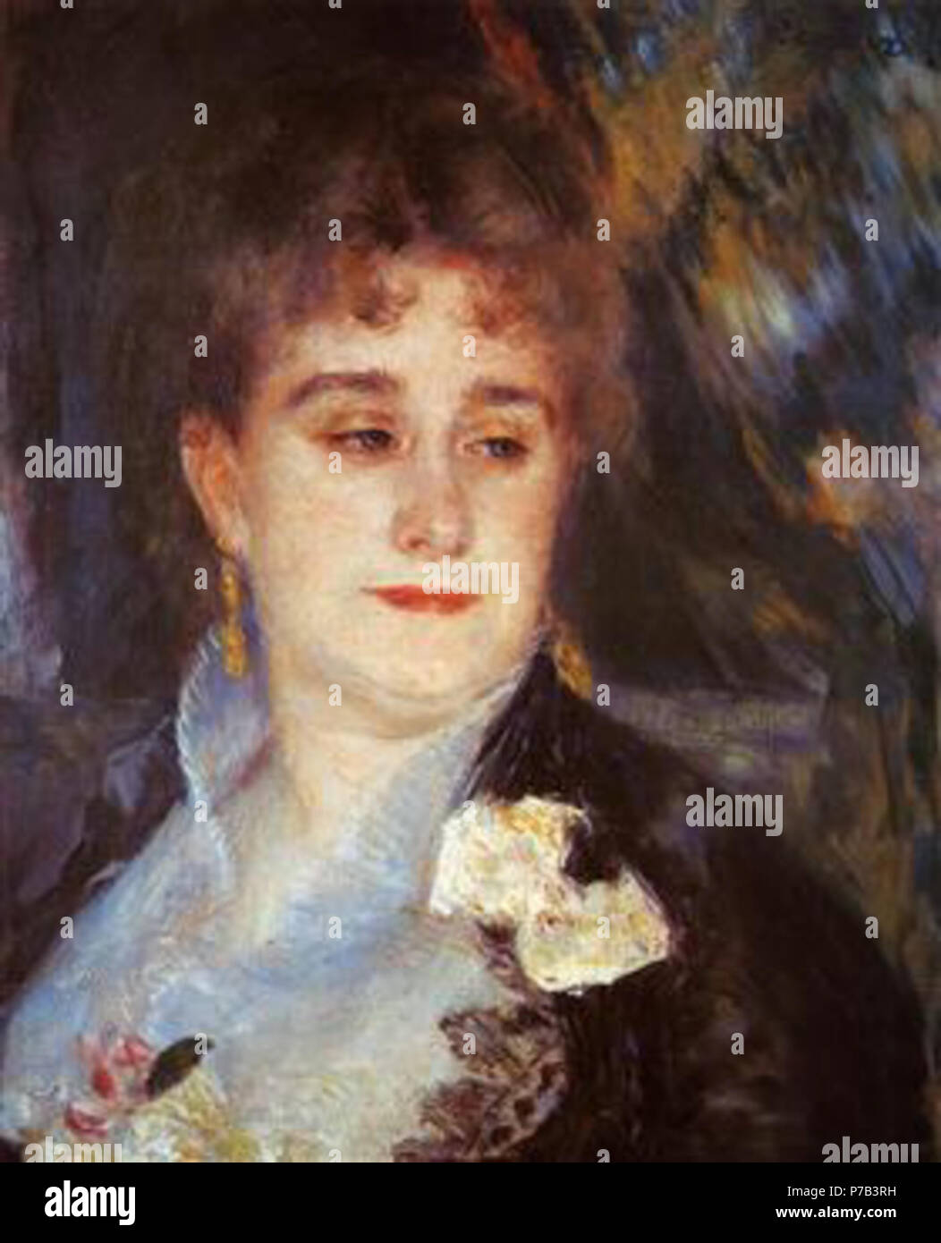 Work by Pierre-Auguste Renoir . before 1919 68 Renoir - first-portrait-of-madame-georges-charpeitier-1877.jpg!PinterestLarge Stock Photo