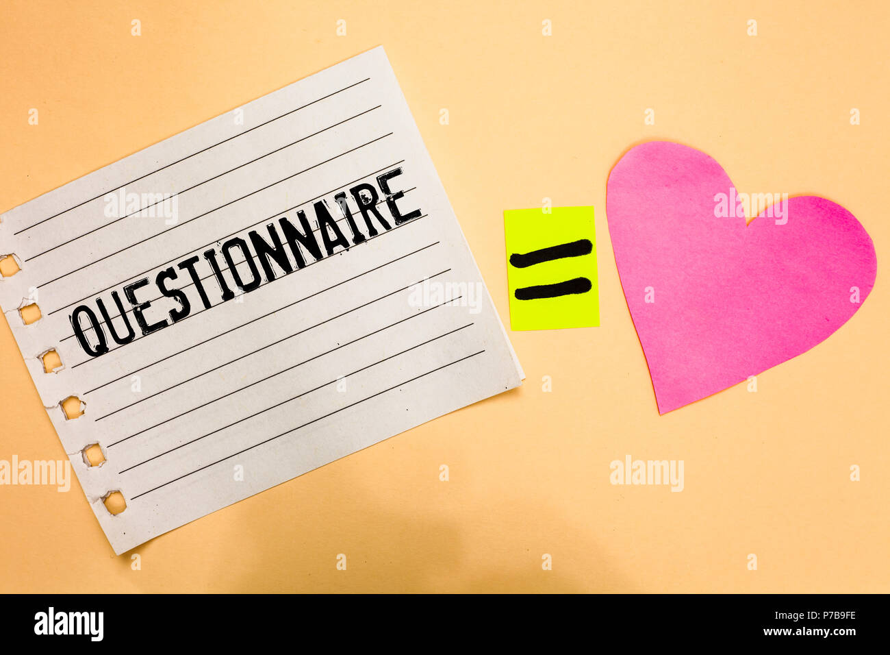 Conceptual hand writing showing Questionnaire. Business photo ...