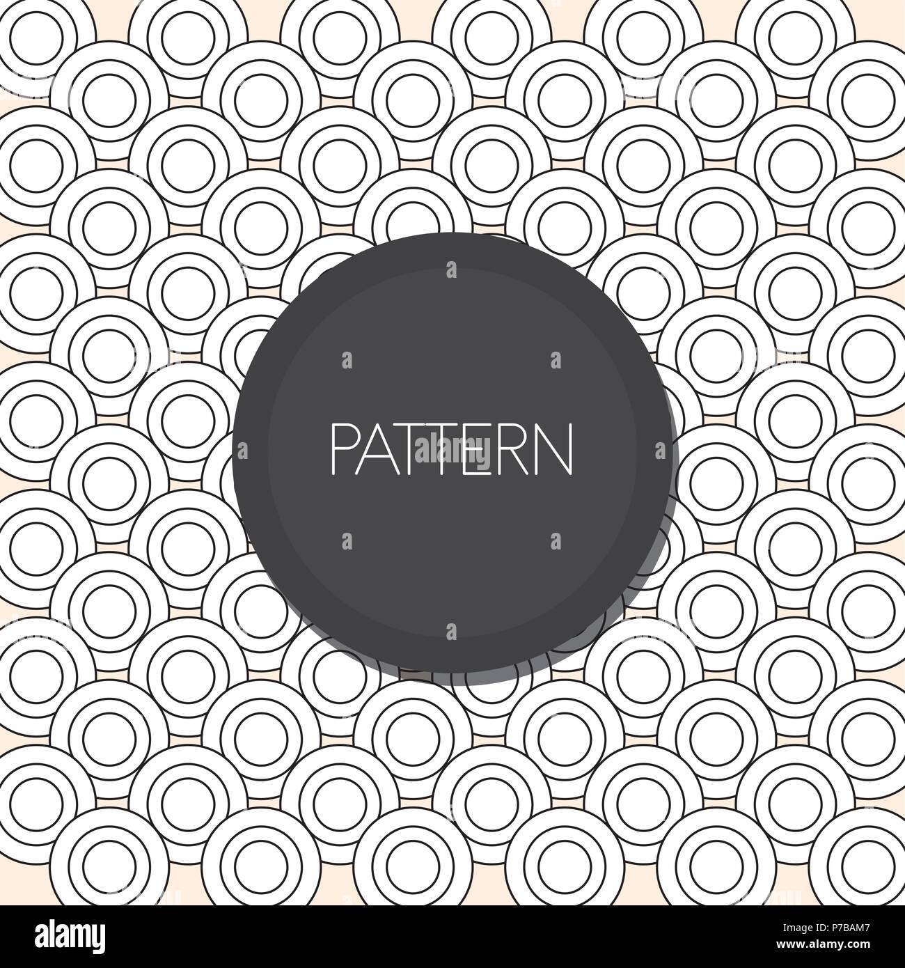 black and white design of Pattern with circular shapes, vector ...
