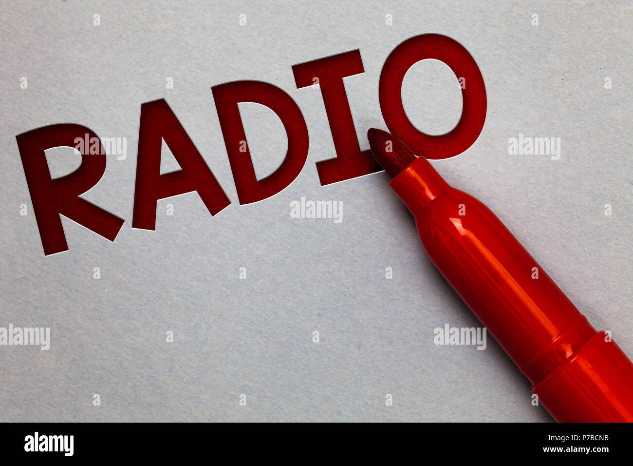 Text sign showing Radio. Conceptual photo Electronic equipment used for ...