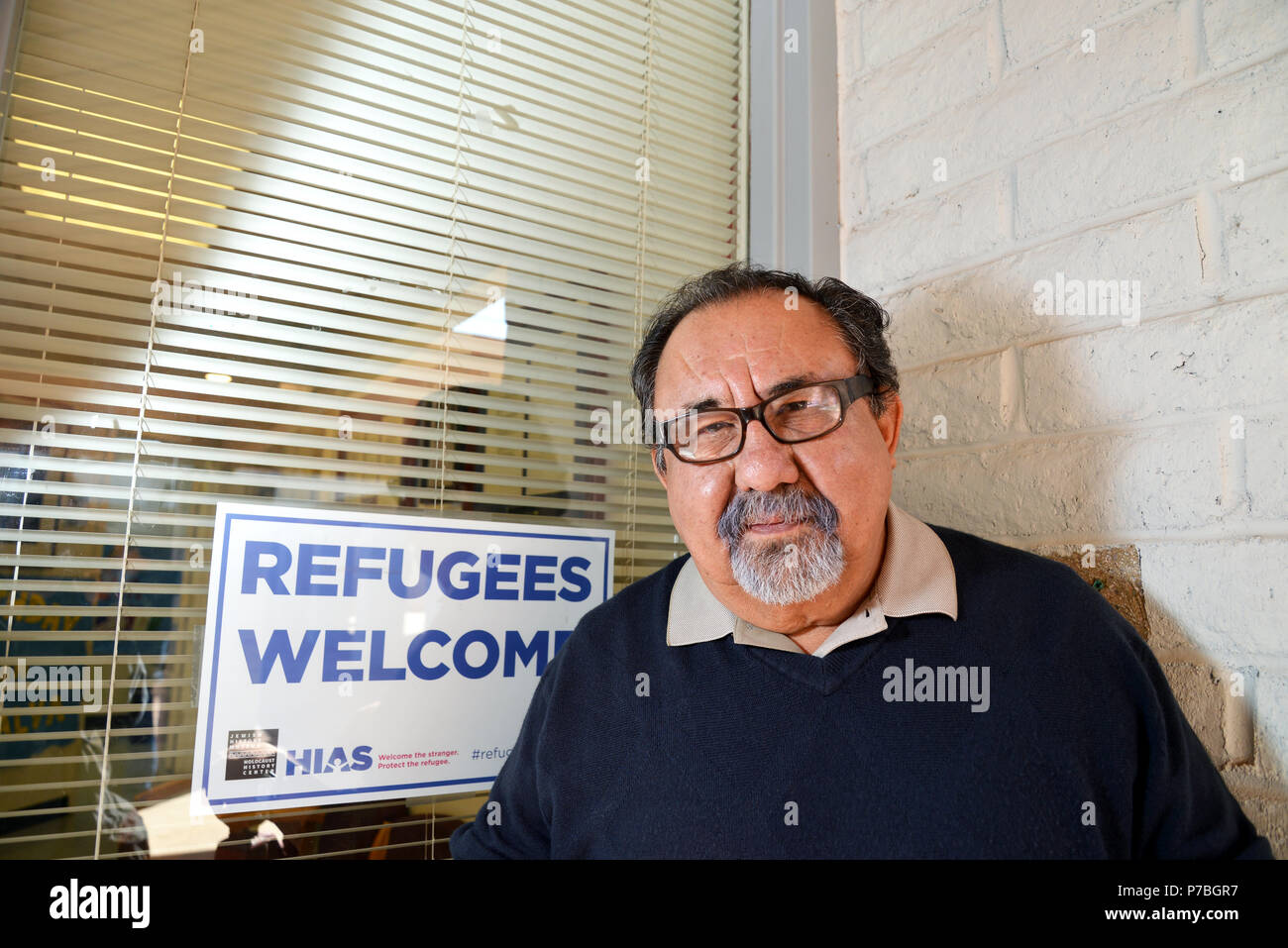 U.S. Congressman Raul M. Grijalva, Arizona District 3, Democrat, at his office, Tucson, Arizona, USA. Stock Photo