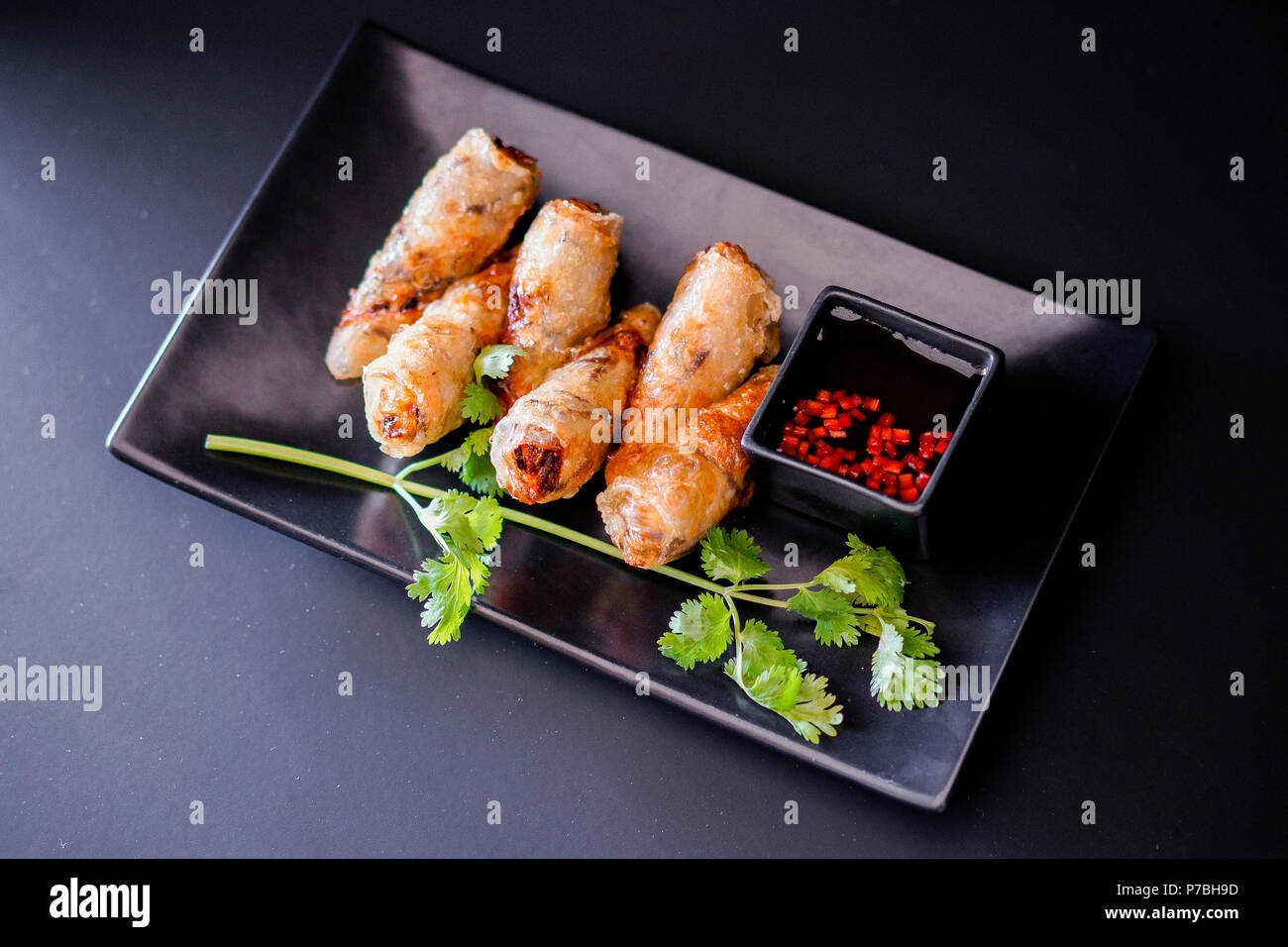 Deep Fried Spring Rolls Is A Famous Traditional Food Of Vietnam Stock