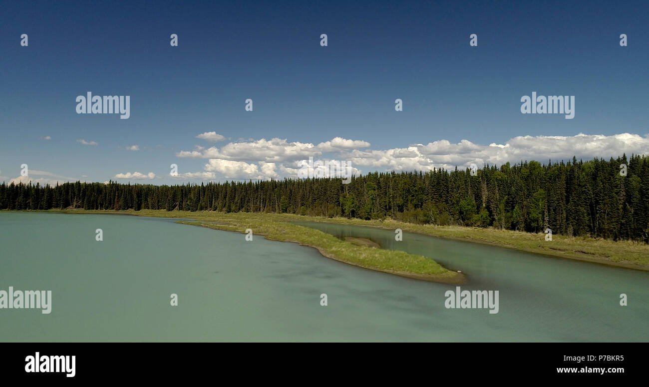 The Kasilof River or Ggasilatnu in the Dena'ina language is a river on the western Kenai Peninsula in southern Alaska. The name is an anglicization of Stock Photo