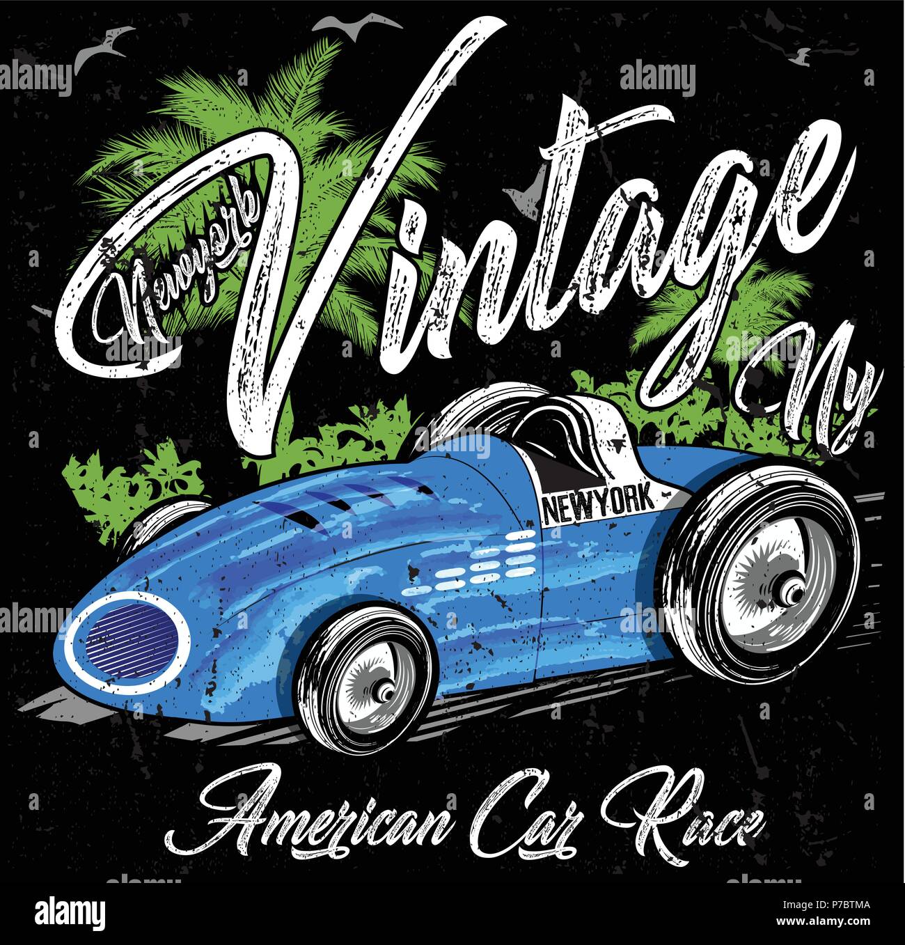 vintage racing car print design Stock Vector Image & Art Alamy