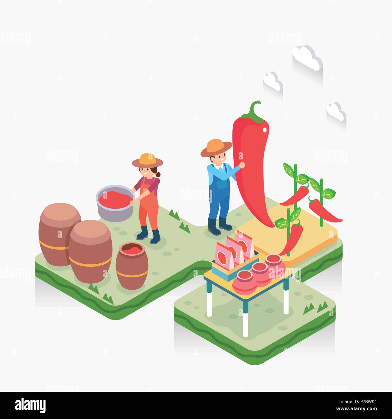 Vector - Automated System for agricultural, ways to increase agricultural productivity 011 Stock Vector